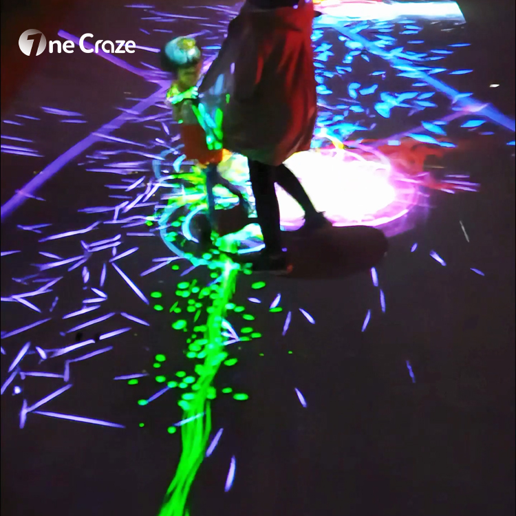 interactive floor projection mapping Interactive projector game development
