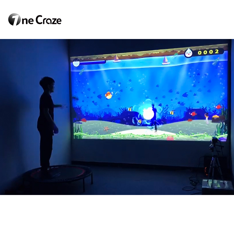 Interactive AR Trampoline jumping game device
