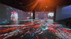 immersive art museum scene design systems