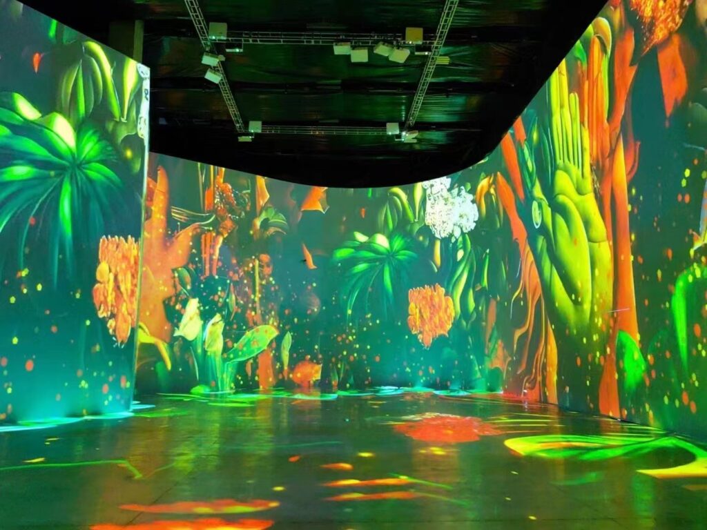 Custom immersive room projection systems
