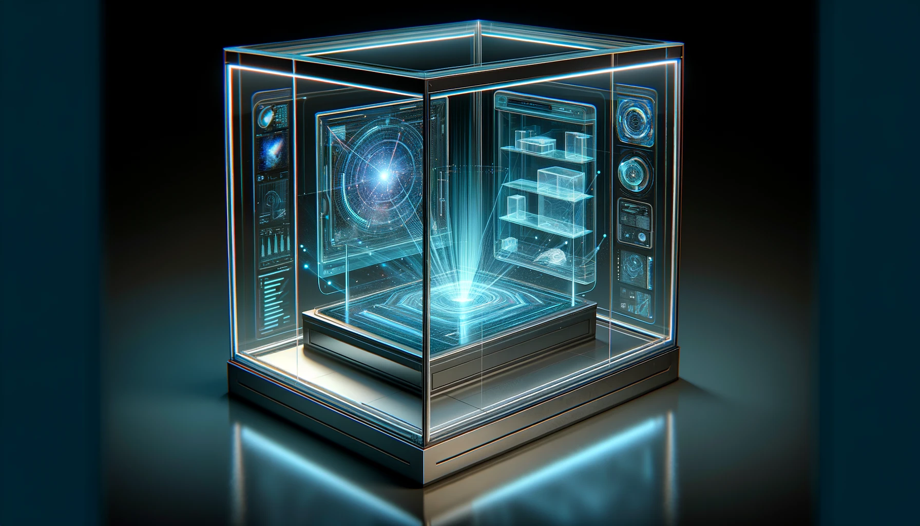 3D holographic display cabinets with advanced software