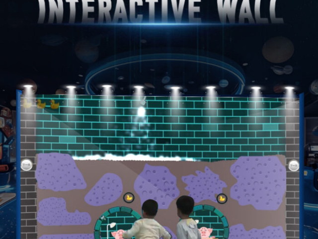 DIY interactive water wall projection setup