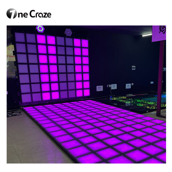 Indoor gaming venues with LED floor grids