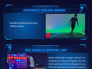 Multiplayer indoor LED jump game systems