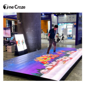 Energy-burning LED floor game mapping for health centers
