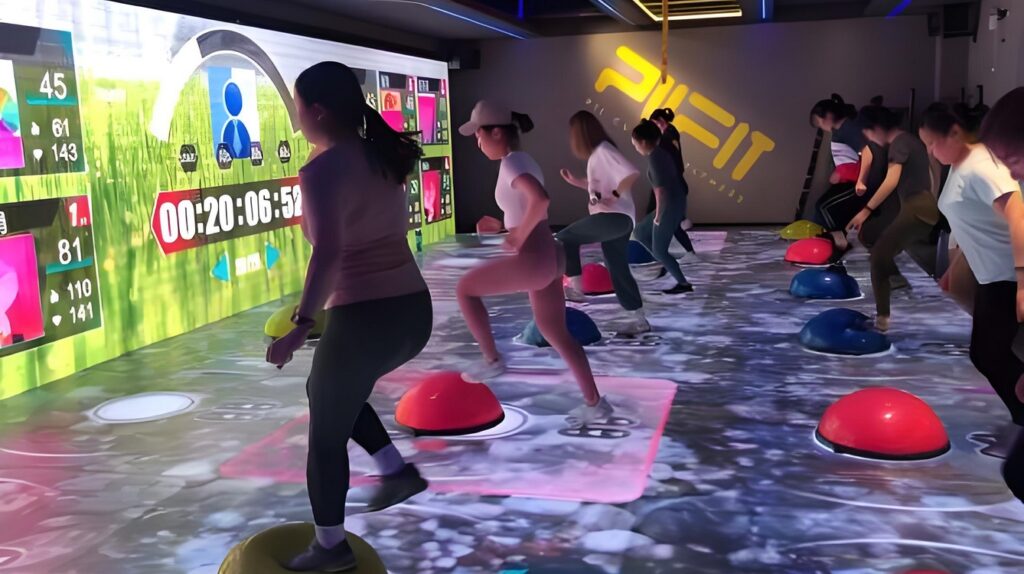 interactive floor projector for fitness
