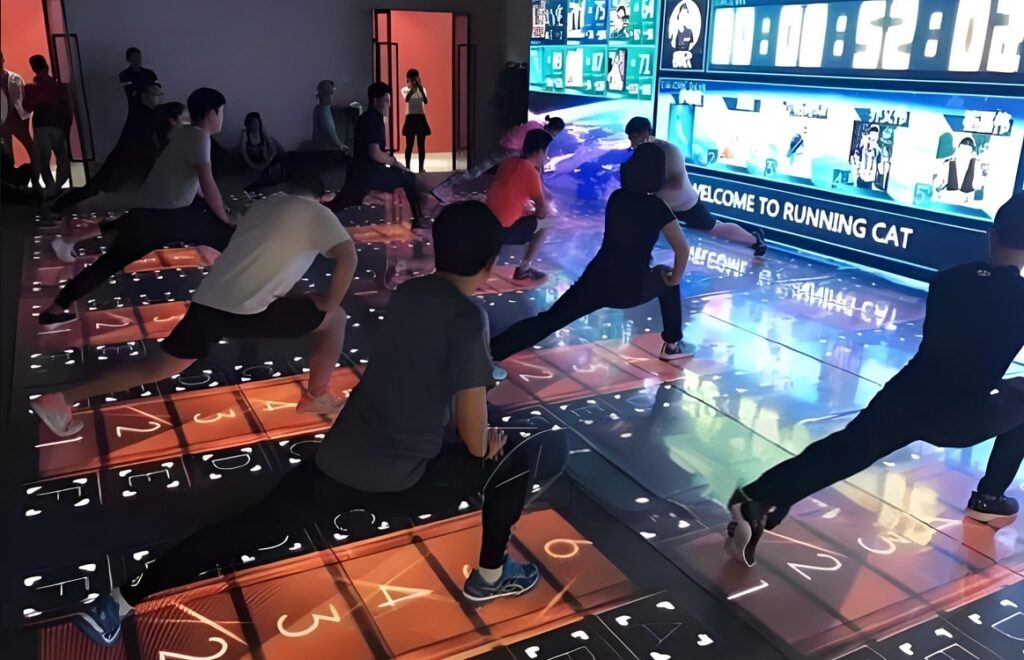 order digital fitness gym with dynamic projection