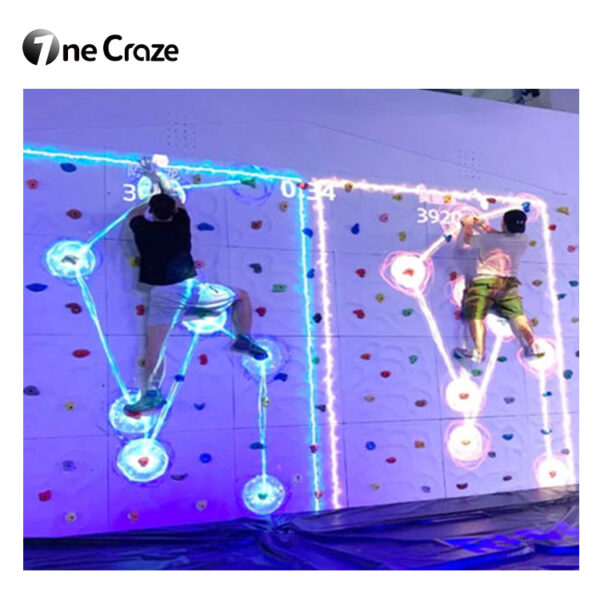 Advanced projection technology for rock climbing gyms