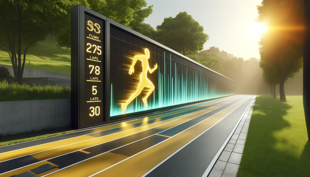 Digital running track system for schools & parks