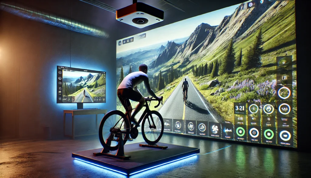 Bicycle rider fitness simulator with Kinect