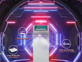 mini interactive sports game system for schools