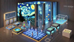 immersive van gogh starry sky art projection systems