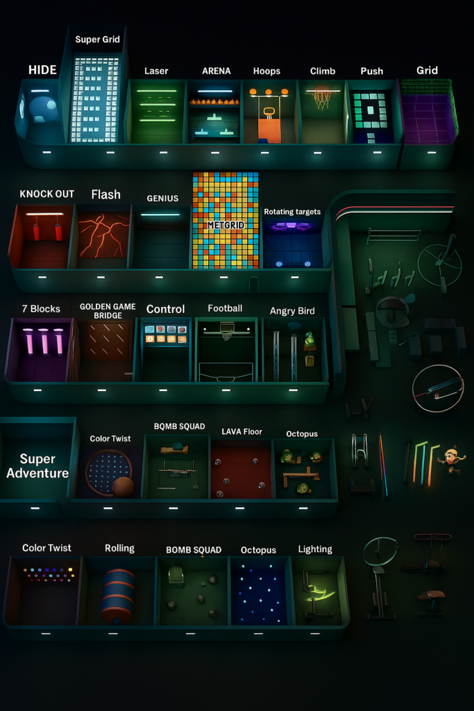 Large Interactive Hall scale activate game room solutions