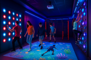 interactive playground installations with technology and software