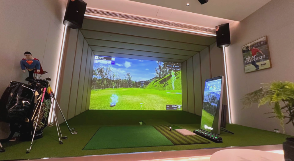 Compact foldable golf simulator kit for small spaces
