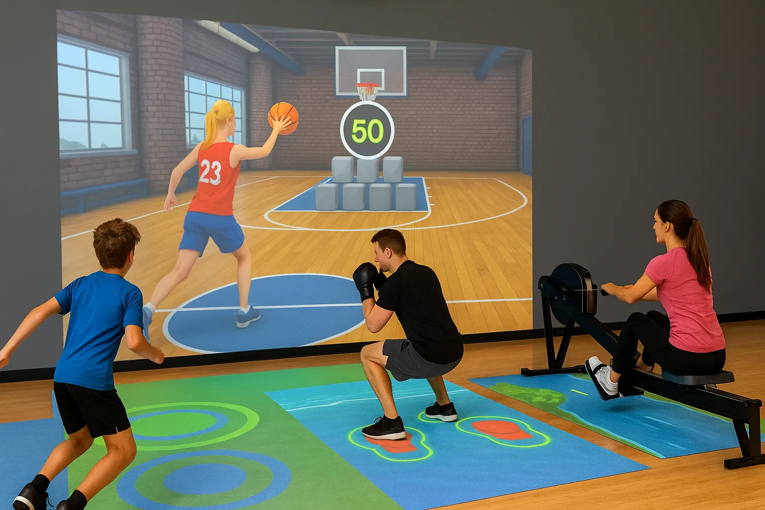 latest gym interactive projector games for sale