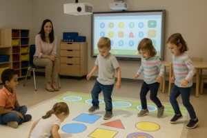 Interactive teaching program for children with games