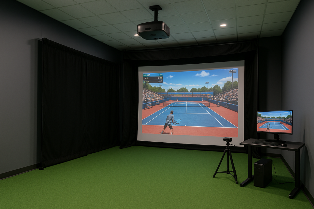 How Does the Indoor Tennis Simulator Installation Process Work for Devices and Interactive Projectors?