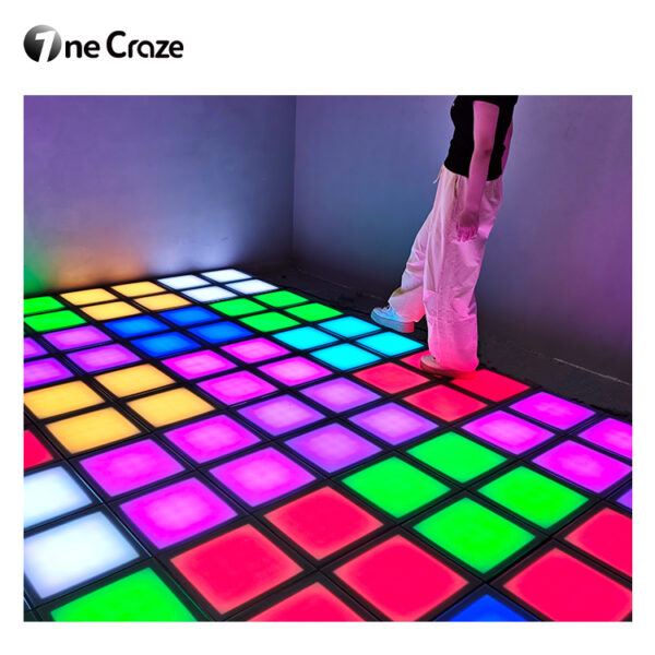 Team-building workshop with LED floor game installation