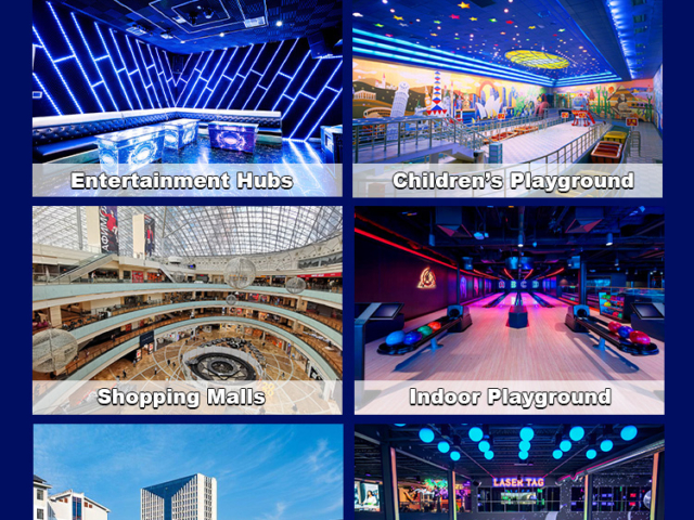 Color-changing LED floor grid for team-building event