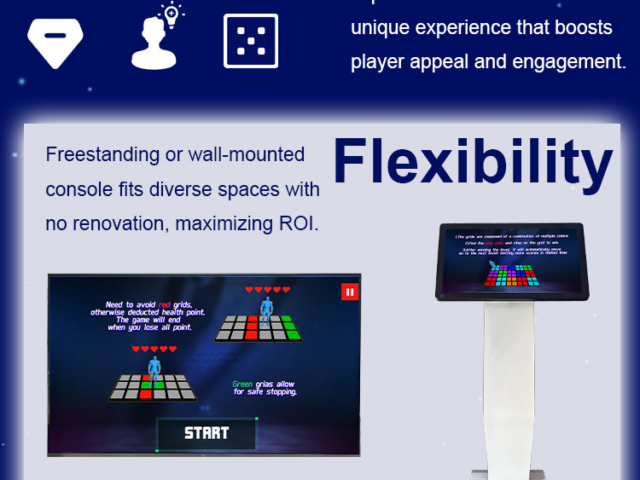 Teamwork activity on interactive LED floor game tiles