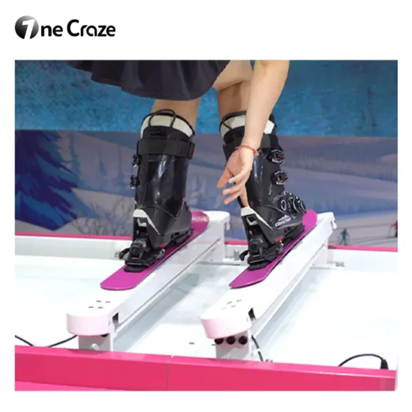 Compact ski simulator for beginners and fitness training