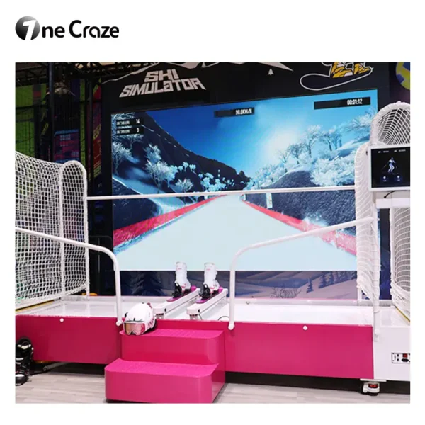 Indoor snow gliding machine for fitness centers