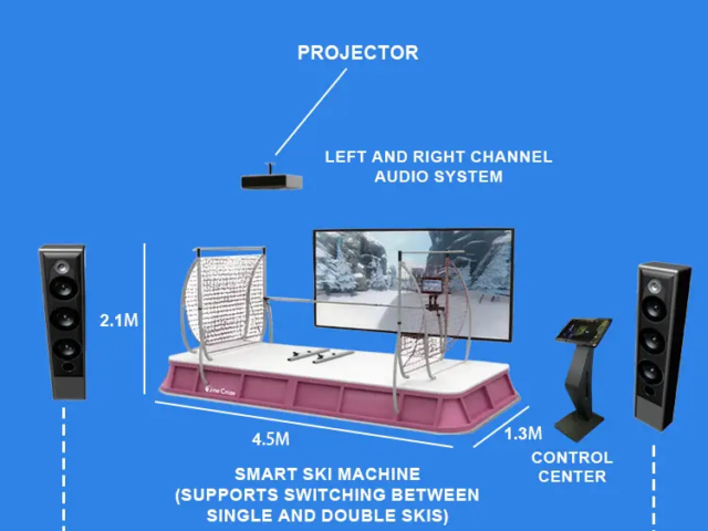 Indoor ski practice machine for winter sports lovers