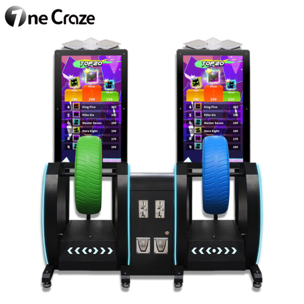 Dual-seat rotating wheel machine with immersive sound system