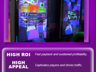 Dual-seat rotating wheel game rolling machine (1) Dual-seat rotating wheel game machine front view