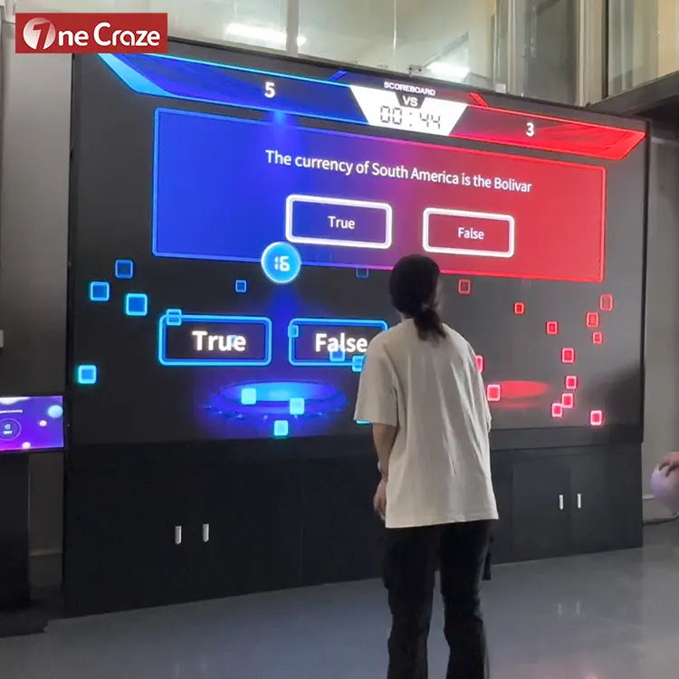 Interactive LCD Wall Touch Screen (12) LED basketball wall game for fitness clubs