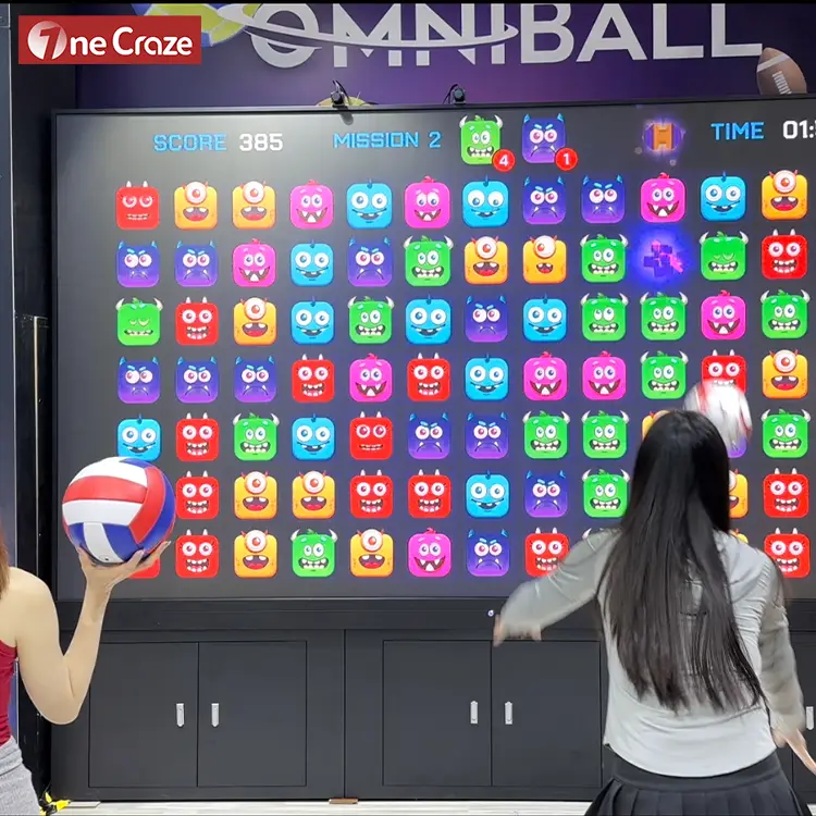 Interactive LCD Wall Touch Screen (14) Child switching between soccer and basketball games