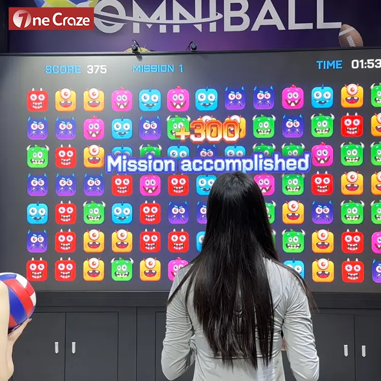 Interactive LCD Wall Touch Screen (4) Indoor smart wall with sports software loading screen