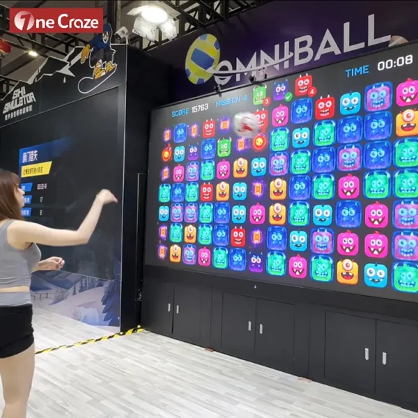 Interactive LED Wall Touch Screen Pickleball Simulator Multi-Sport Training Game