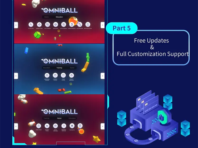 Pickleball Simulator Training Game (2) Young players enjoy a fun and safe pickleball training session on the LCD wall screen.
