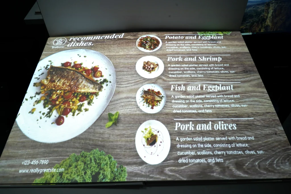 interactive page-turning menu projector machine price