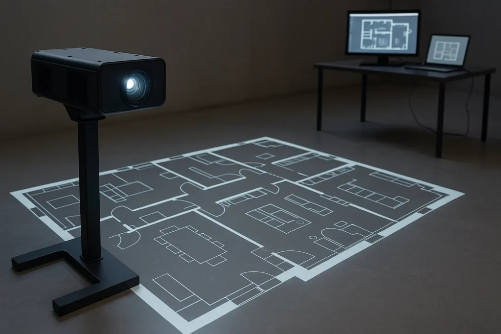 how to use floor mapping projectors for architecture