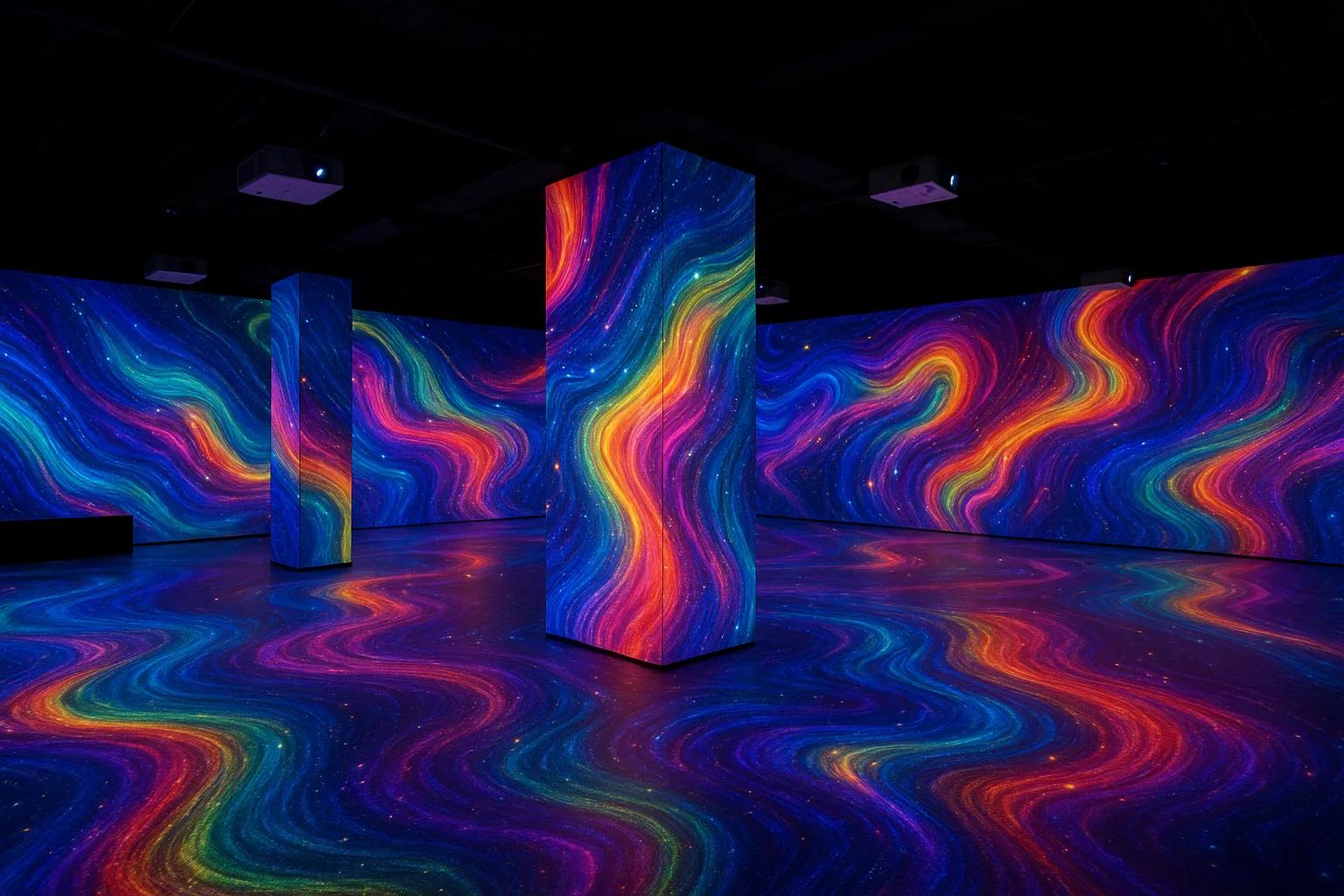 immersive visual art space installation process