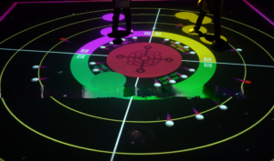 interactive beam projector floor sports game system