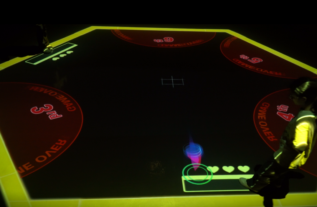 interactive dark room floor projector game installation price
