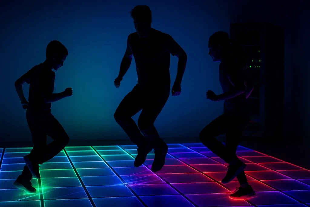 interactive led floor grid touch screen tiles game software development sdk