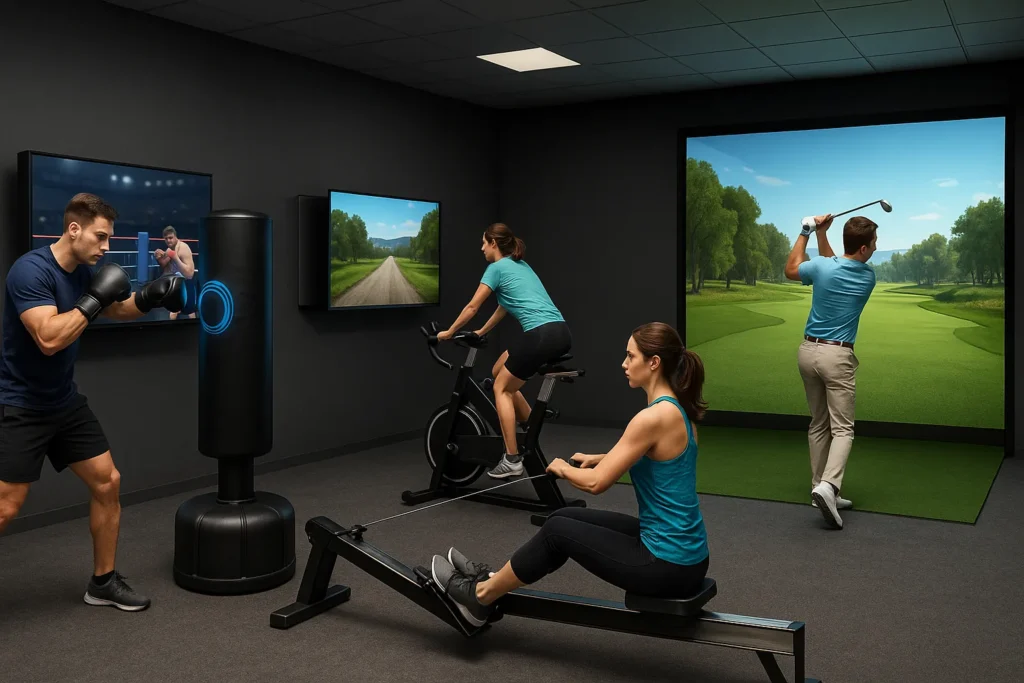 indoor digital sports simulator for home gym