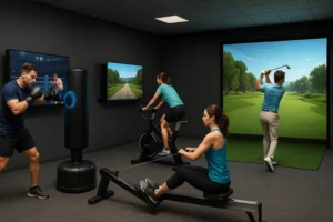 indoor digital sports simulator for home gym