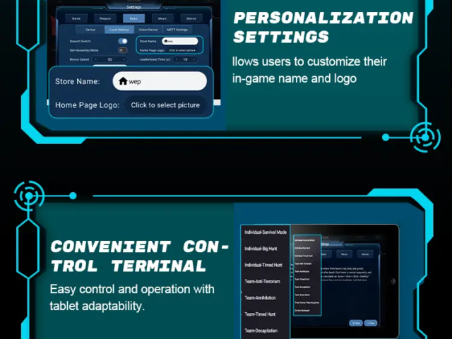 Tactical team-building game set with interactive laser tag guns