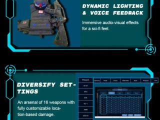 Laser tag gun and vest combo for group bonding