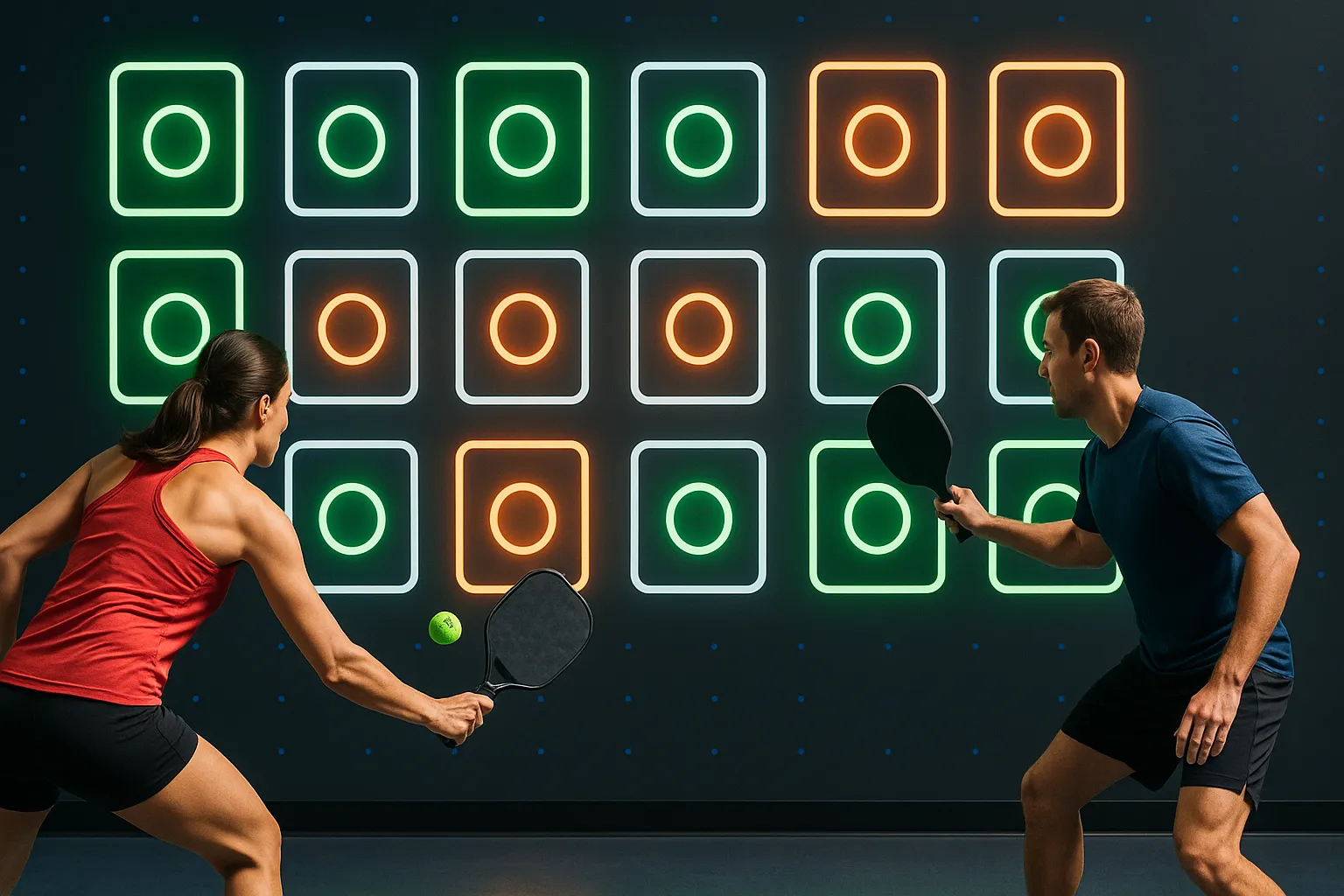 Pickleball Singles Rules for Interactive Wall