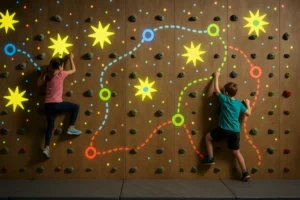 image projection ratio for interactive rock climbing wall mapping