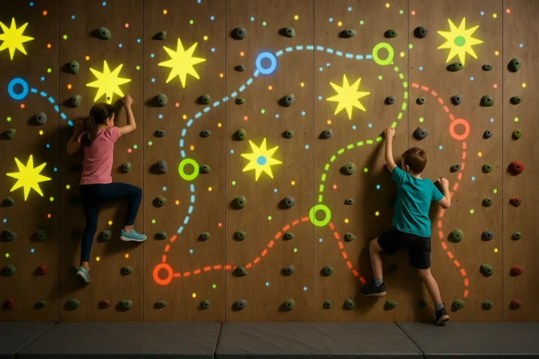 image projection ratio for interactive rock climbing wall mapping