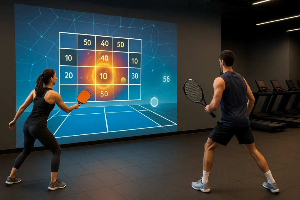 interactive ball hitting sports machine system