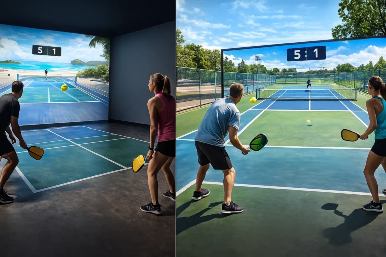 order indoor vs outdoor pickleballs setup